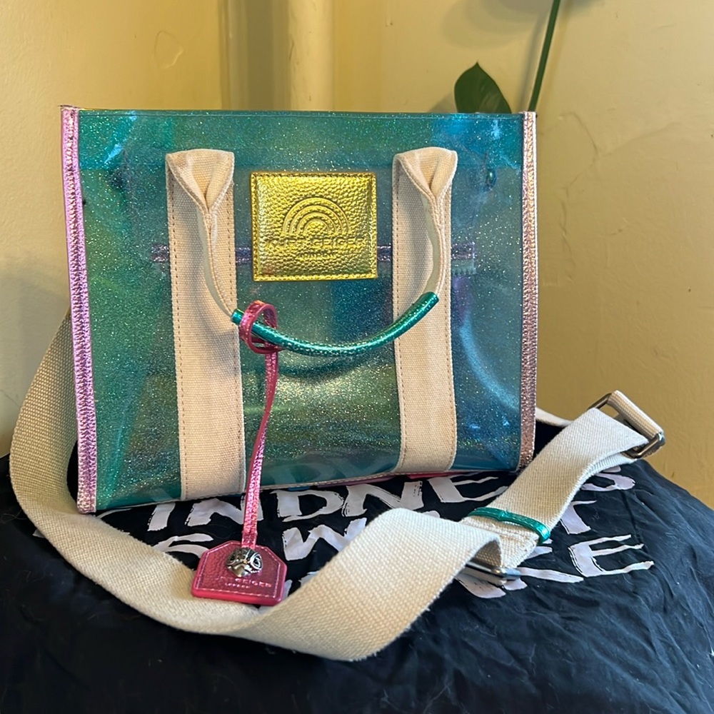 Kurt Geiger London Glitter Jelly Tote Crossbody Bag